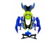 Billige Blau Fluoreszierendes Grün Hai 2008-2010 Suzuki GSXR 600 / GSXR 750 Motorrad Verkleidung