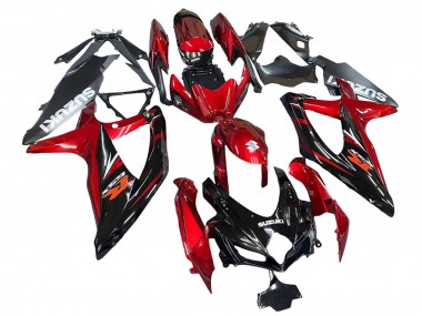 Billige Rot Glänzendes Schwarz 2008-2010 Suzuki GSXR 600 / GSXR 750 Motorrad Verkleidung