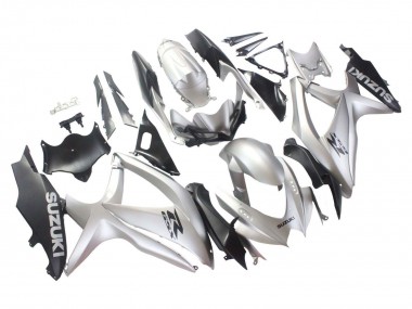 Billige Silber Matt Schwarz 2008-2010 Suzuki GSXR 600 / GSXR 750 Motorrad Verkleidung