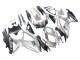 Billige Silber Matt Schwarz 2008-2010 Suzuki GSXR 600 / GSXR 750 Motorrad Verkleidung