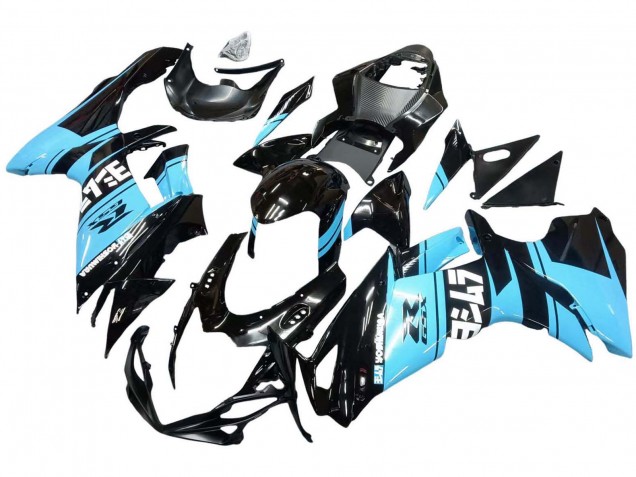 Billige Glänzendes Schwarz Hellblau 2011-2024 Suzuki GSXR 600 / GSXR 750 Motorrad Verkleidung