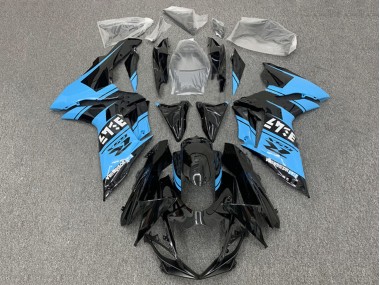 Billige Glänzendes Schwarz Hellblau 2011-2024 Suzuki GSXR 600 / GSXR 750 Motorrad Verkleidung