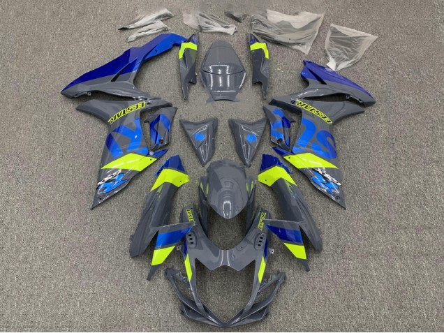 Billige Dunkel Nardo Grau Blau Fluoreszierendes Gelb 2011-2024 Suzuki GSXR 600 / GSXR 750 Motorrad Verkleidung