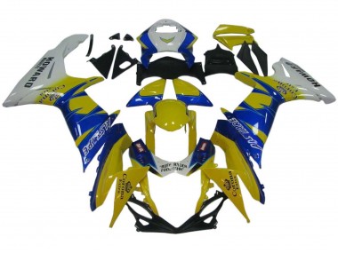 Billige Weiß Gelb Blau Alstare Corona Extra 2011-2024 Suzuki GSXR 600 / GSXR 750 Motorrad Verkleidung