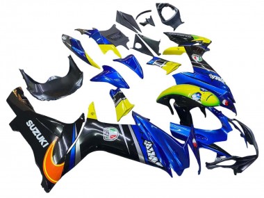 Billige Blau Gelb 2011-2024 Suzuki GSXR 600 / GSXR 750 Motorrad Verkleidung
