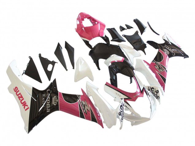 Billige Weiß Rosa Schwarz Corona 2011-2024 Suzuki GSXR 600 / GSXR 750 Motorrad Verkleidung