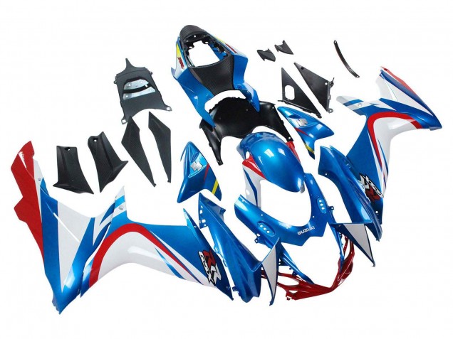Billige Blau Weiß Rot 2011-2024 Suzuki GSXR 600 / GSXR 750 Motorrad Verkleidung