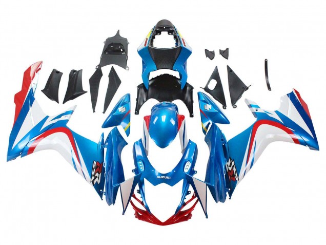 Billige Blau Weiß Rot 2011-2024 Suzuki GSXR 600 / GSXR 750 Motorrad Verkleidung
