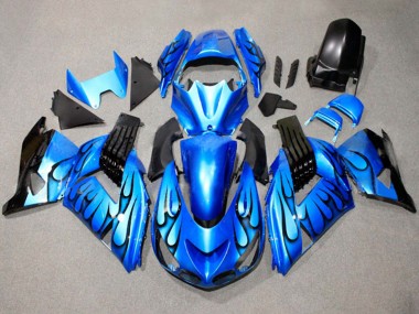 Billige Blau Schwarz Flamme 2011-2024 Suzuki GSXR 600 / GSXR 750 Motorrad Verkleidung
