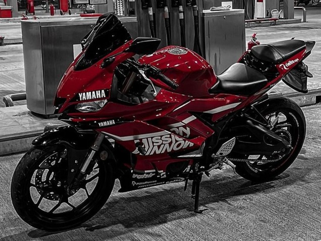 Billige Dunkel Rot Weiß Silber Schwarz Valsir 2019-2021 Yamaha YZF R3/R25 Motorrad Verkleidung