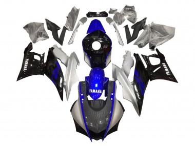 Billige Silber Blau Schwarz Carbonfaser Stil 2019-2021 Yamaha YZF R3/R25 Motorrad Verkleidung