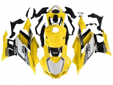 Billige Gelb Weiß Schwarz Streifen 2019-2021 Yamaha YZF R3/R25 Motorrad Verkleidung
