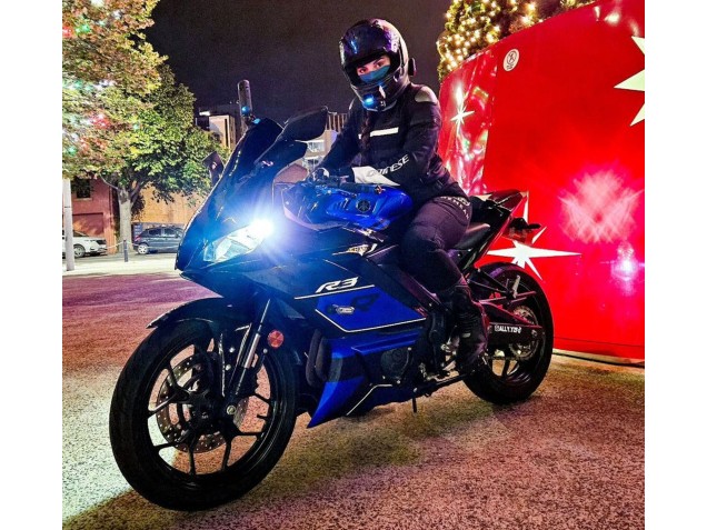 Billige Blau Glänzendes Schwarz 2022-2024 Yamaha YZF R3/R25 Motorrad Verkleidung