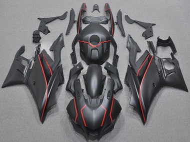 Billige Matt Schwarz Rot 2022-2024 Yamaha YZF R3/R25 Motorrad Verkleidung