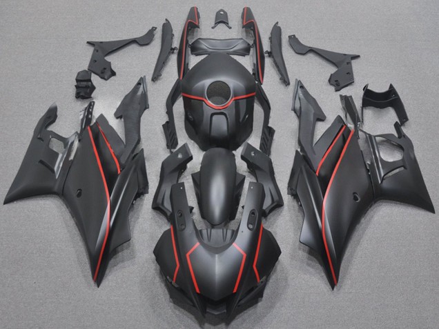 Billige Matt Schwarz Rot 2022-2024 Yamaha YZF R3/R25 Motorrad Verkleidung