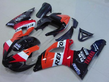 Billige Yamaha YZF R1 Motorrad Verkleidung 2000-2001 - Orange Weiss Rot Schwarz Repsol