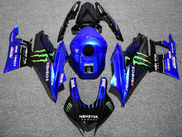 Billige Blau Grün Schwarz Monster ENEOS Yamalube 2022-2024 Yamaha YZF R3/R25 Motorrad Verkleidung