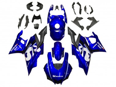Billige Blau Weiß Schwarz MoviStar ENEOS 2022-2024 Yamaha YZF R3/R25 Motorrad Verkleidung