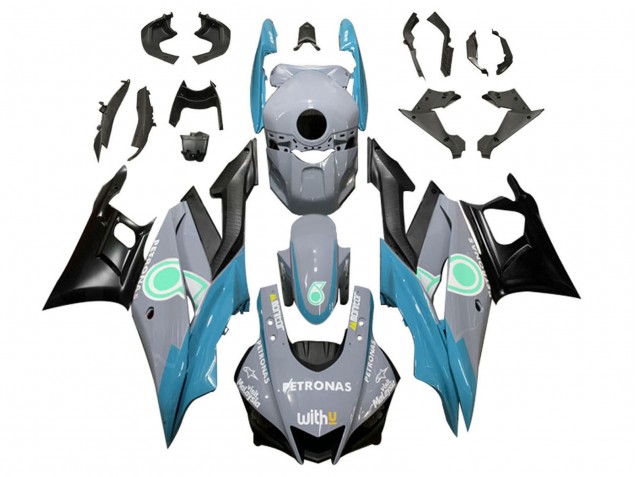 Billige Nardo Grau Blau Grün Schwarz Petronas 2022-2024 Yamaha YZF R3/R25 Motorrad Verkleidung