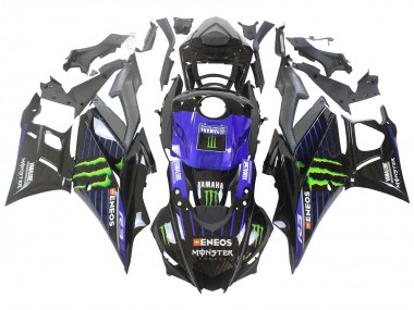 Billige Blau Grün Schwarz Monster Yamalube ENEOS 2022-2024 Yamaha YZF R3/R25 Motorrad Verkleidung