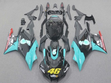 Billige Hellblau Rot Schwarz Petronas 46 2022-2024 Yamaha YZF R3/R25 Motorrad Verkleidung