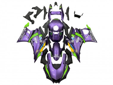 Billige Lila Grün Gelb Trick Star EVA Rennen 21 2022-2024 Yamaha YZF R3/R25 Motorrad Verkleidung