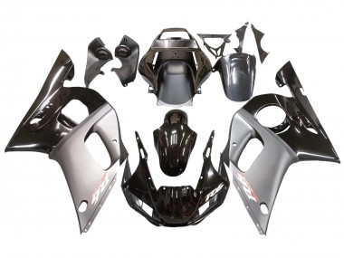 Billige Silber Glänzendes Schwarz 1998-2002 Yamaha YZF 600 R6 Motorrad Verkleidung