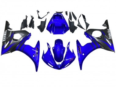 Billige Blau Glänzendes Schwarz 2003-2004 Yamaha YZF R6 Motorrad Verkleidung