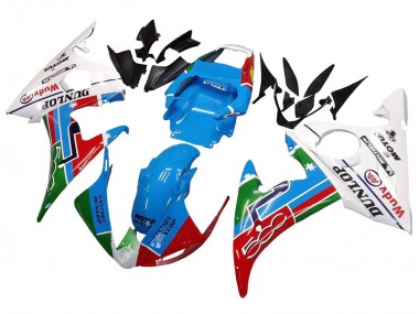Billige Weiß Blau Grün Rot Kastinee Dunlop Motul 2003-2004 Yamaha YZF R6 Motorrad Verkleidung