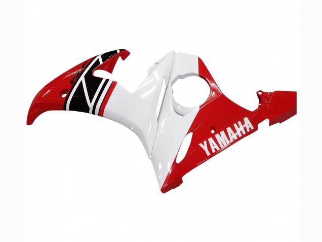 Billige Weiß Rot Glänzendes Schwarz 2003-2004 Yamaha YZF R6 Motorrad Verkleidung