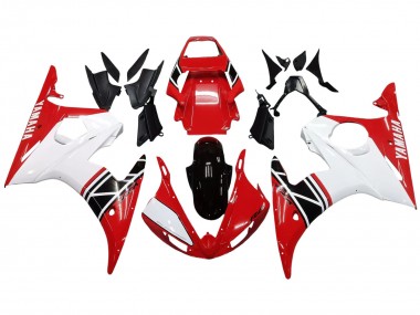 Billige Weiß Rot Glänzendes Schwarz 2006-2009 Yamaha YZF R6S Motorrad Verkleidung