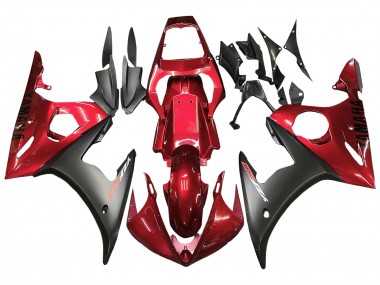 Billige Rot Matt Schwarz 2006-2009 Yamaha YZF R6S Motorrad Verkleidung Kit
