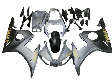 Billige Matt Grau Matt Schwarz Gold Aufkleber 2006-2009 Yamaha YZF R6S Motorrad Verkleidung