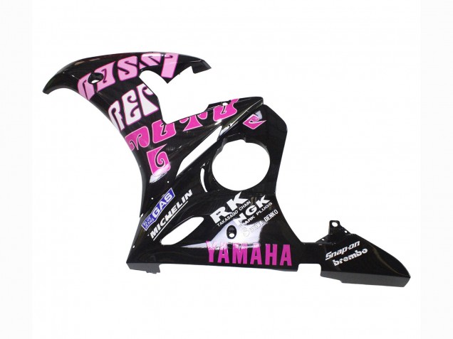 Billige Gelb Rosa Glänzendes Schwarz Rossi Repsol 46 2006-2009 Yamaha YZF R6S Motorrad Verkleidung