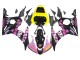 Billige Gelb Rosa Glänzendes Schwarz Rossi Repsol 46 2006-2009 Yamaha YZF R6S Motorrad Verkleidung