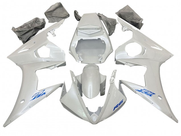 Billige Weiß 2003-2004 Yamaha YZF R6 Motorrad Verkleidung