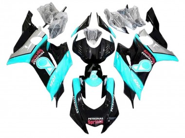 Billige Hellblau Glänzendes Schwarz Petronas 2008-2016 Yamaha YZF 600 R6 Motorrad Verkleidung
