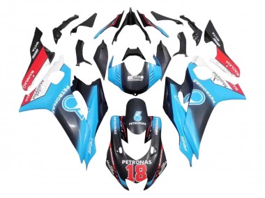 Billige Weiß Blau Rot Schwarz Petronas 18 2017-2023 Yamaha YZF 600 R6 Motorrad Verkleidung