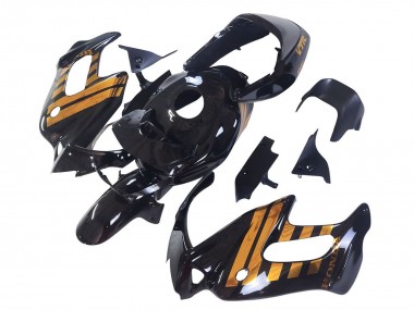 Billige Glänzendes Schwarz Gold 1997-2005 Honda VTR1000F Motorrad Verkleidung