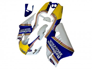 Billige Weiß Blau Gelb Gold Rothmans 1994-1996 Honda NSR250 Motorrad Verkleidung