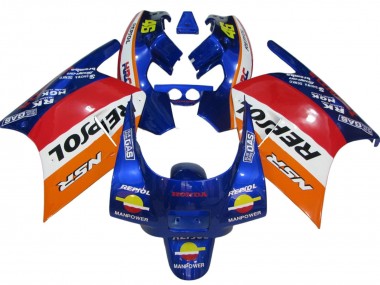 Billige Orange Weiß Rot Blau Repsol 1988-1989 Honda NSR250R Motorrad Verkleidung