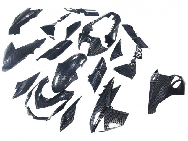 Billige Schwarze Carbonfaser 2010-2013 Kawasaki Z1000 Motorrad Verkleidung