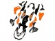 Billige Orange Glänzendes Schwarz 2010-2013 Kawasaki Z1000 Motorrad Verkleidung