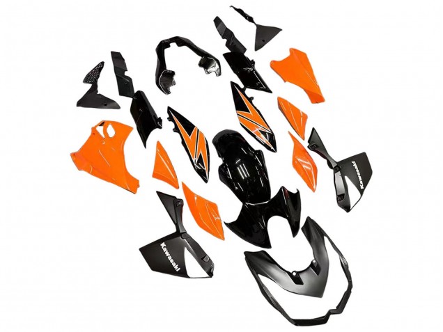 Billige Orange Glänzendes Schwarz 2010-2013 Kawasaki Z1000 Motorrad Verkleidung