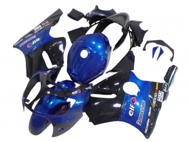 Billige Blau Glänzendes Schwarz Elf Bridgestone 2000-2001 Kawasaki ZX12R Motorrad Verkleidung