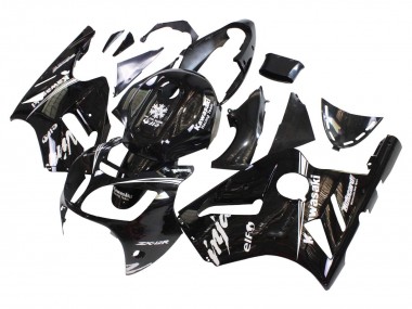 Billige Glänzendes Schwarz Weiß Elf Schnee 2000-2001 Kawasaki ZX12R Motorrad Verkleidung