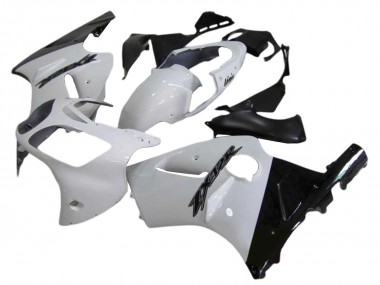 Billige Weiß Glänzendes Schwarz 2000-2001 Kawasaki ZX12R Motorrad Verkleidung