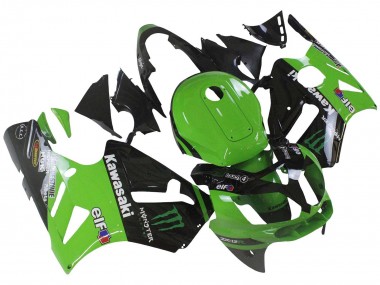 Billige Grün Glänzendes Schwarz Elf Touch4 Monster 2002-2006 Kawasaki ZX12R Motorrad Verkleidung