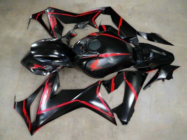 Billige Glänzendes Schwarz Rot Streifen 2021-2023 Honda CBR650R Motorrad Verkleidung