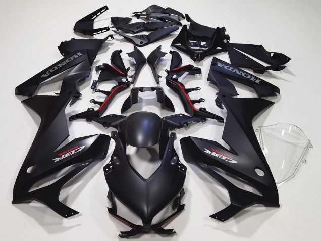 Billige Honda CBR650R Motorrad Verkleidung Kit 2021-2023 - Matt Schwarz